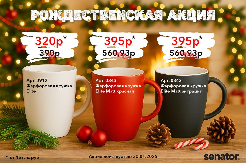 Рождественская акция за заказ от 15 тыс. рублей